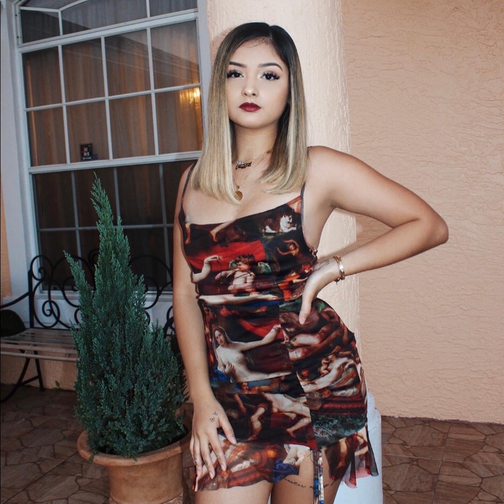 Prettylittlething Angel Mini Dress